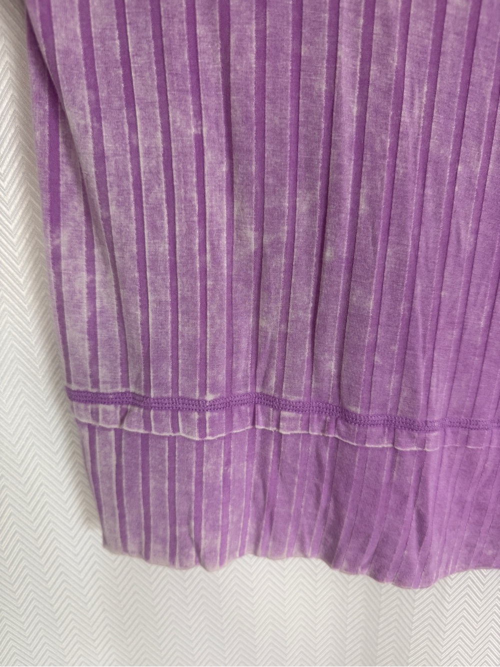 Zenana Acid Wash Lavender Ribbed Women's Top Size L/XL - Picture 6 of 7